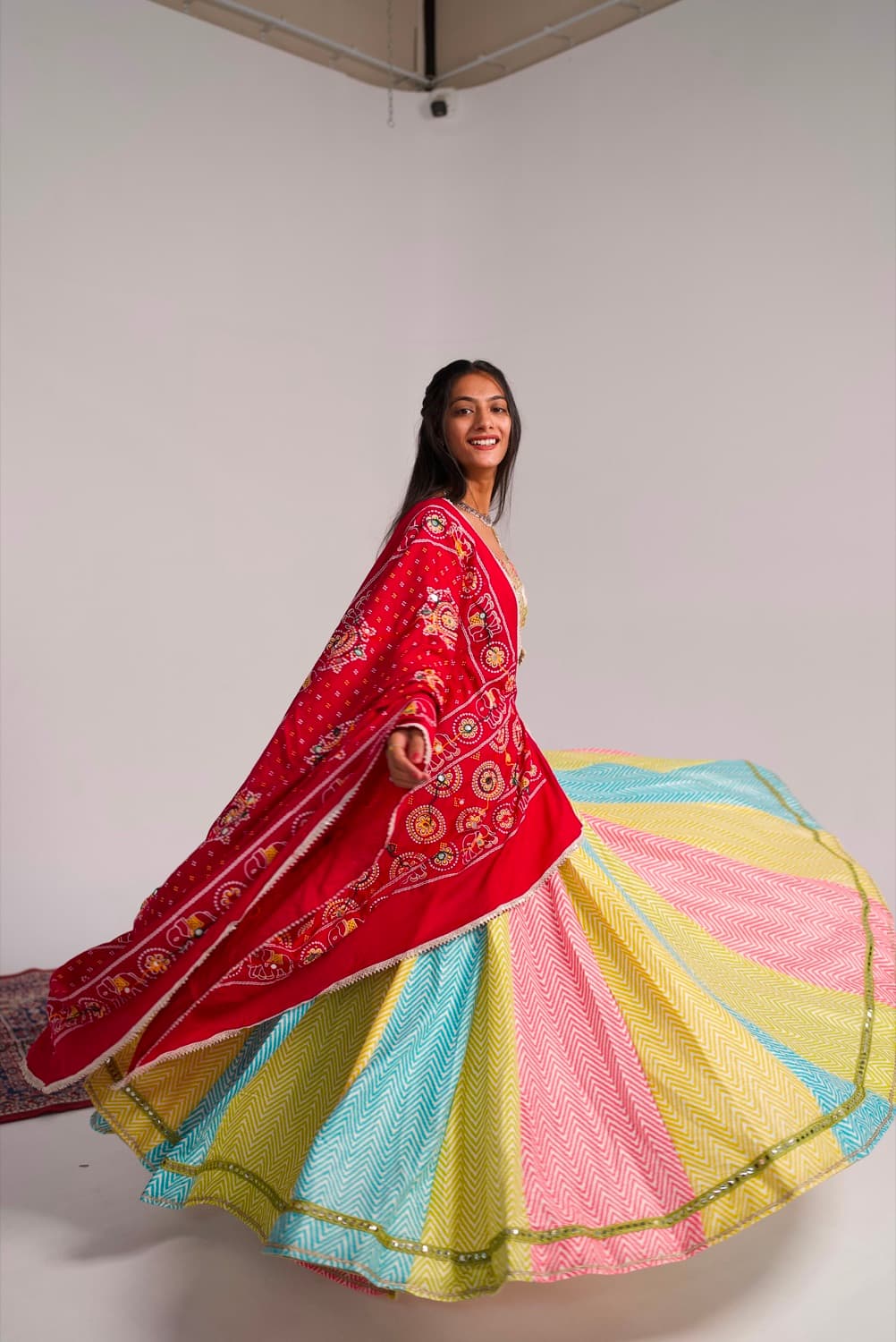 Multicolour Leheriya Chaniya Choli